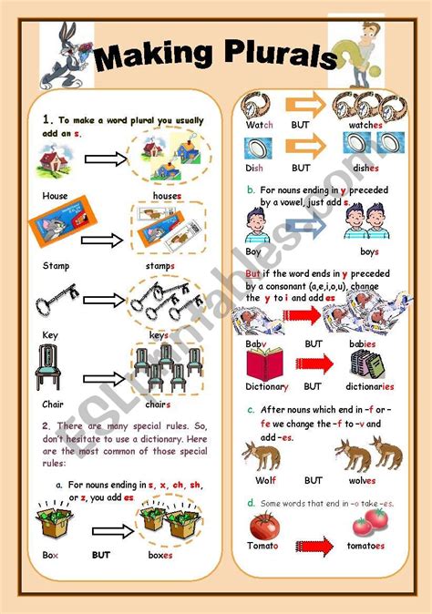 Making Plurals Part 1 Esl Worksheet By Nazegül