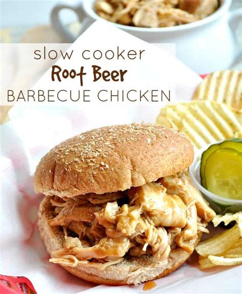 Slow Cooker Root Beer Barbecue Chicken The Seasoned Mom