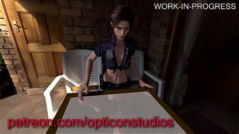 D Claire Redfield From Resident Evil Being Fucked Hard Against A Table