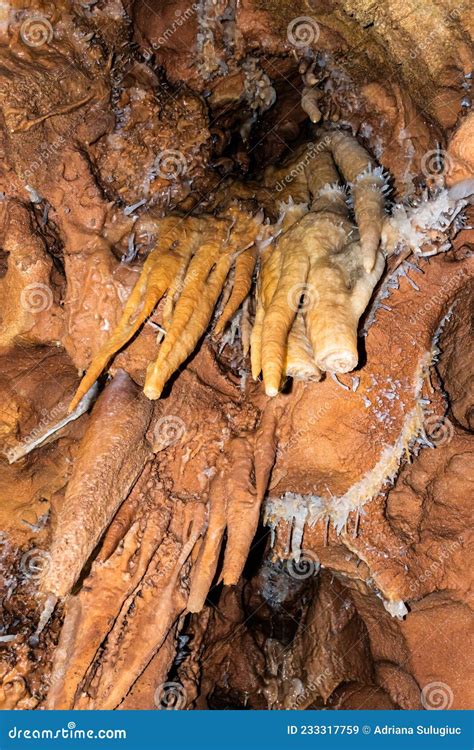 Crystal Cave From Farcu Mine Calcite Crystal Cave Stock Image Image