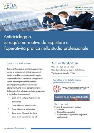 Seminario Antiriciclaggio Per Commercialisti E Avvocati Asti PDF