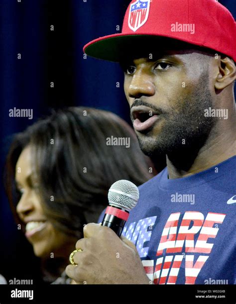 First Lady Michelle Obama and LeBron James leads the young crowd in ...