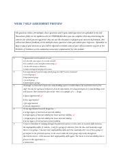 WEEK 07 RESOURCE 2 SELF ASSESSMENT PREVIEW ANSWER Rtf WEEK 7 SELF