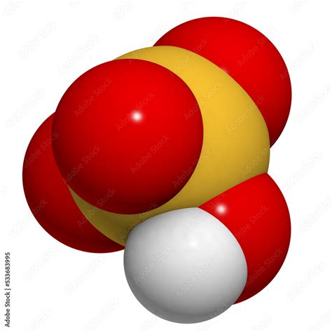 Sulfuric Acid H2SO4 Oil Of Vitriol Molecule Chemical Structure