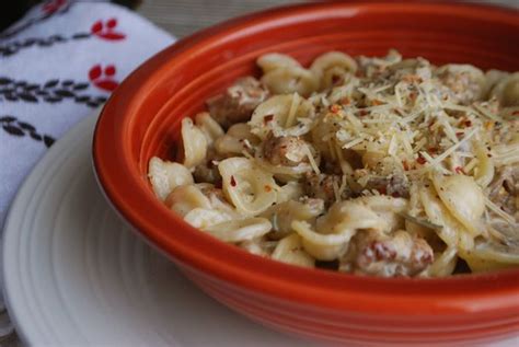 Orecchiette Alla Norcina Pasta In A Sausage Herb And Mushroom Cream Sauce Sausage Pasta