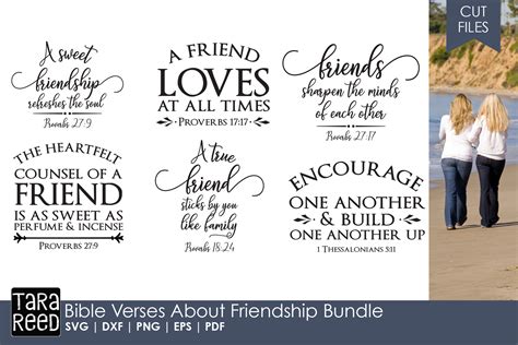 Bible Verses About Friendship Bundle 101907 Cut Files Design Bundles