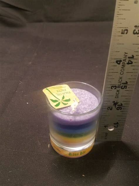 Aloha Bay 100 Eco Palm Wax Unscented Rainbow Votive Glass Jar Candle 2