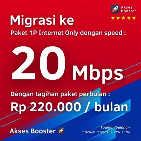 Jual Migrasi Paket Indihome Speed Mbps P Internet Only