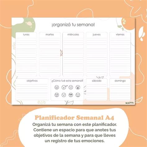 Kit De Planificadores Semanal Y Diario Imprimible En Venta En Capital