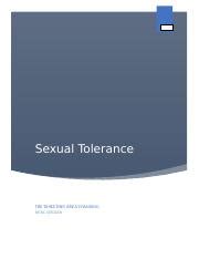 WEEK 7 Sexual Tolerance Docx Sexual Tolerance THE TIMES THEY ARE A