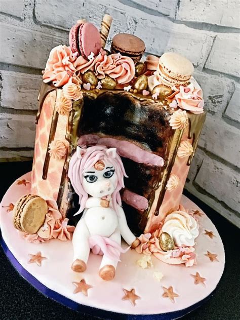 Fat Unicorn Drip Cake Unicorn Cake Unicorn Birthday Cake Unicorn