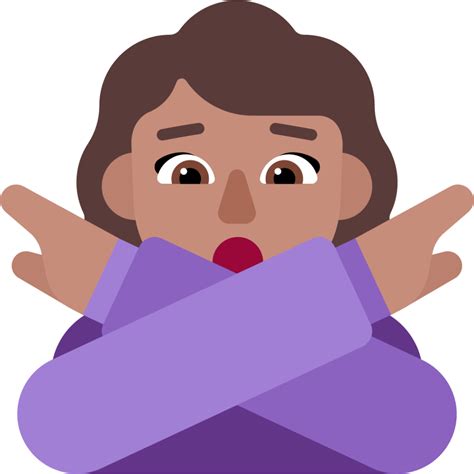 Woman Gesturing No Medium Emoji Download For Free Iconduck