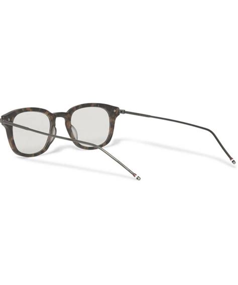 Thom Browne（トムブラウン）の「thom Browne Square Frame Acetate And Metal Optical Glasses（メガネ）」 Wear