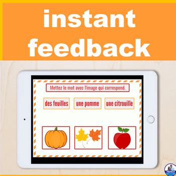 French Fall Vocabulary Boom Learning Digital Task Cards L Automne