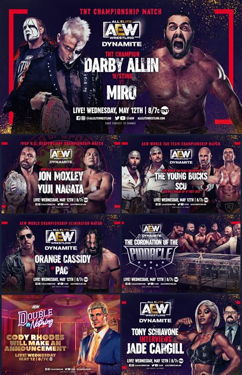 Aew Dynamite Match Card Template