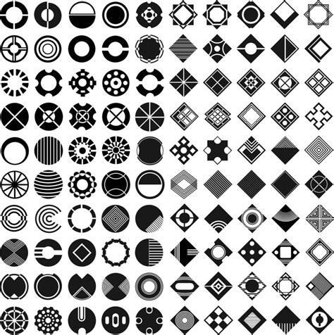 100 Creative Geometric Logo Design Shapes for Web and Graphic Designes ...