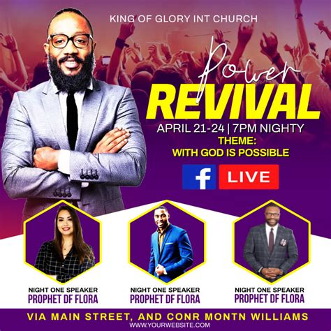 Copy Of Revival Worship Church Flyer Postermywall