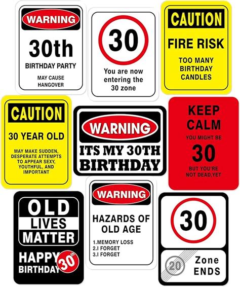 Amazon.com: Dirty 30th Birthday Decorations - 9 PCs 30 Birthday Decor for Him Her, 30 Years Old ...