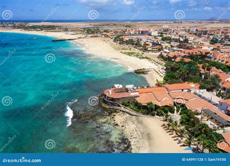 Aerial View Of Santa Maria Beach In Sal Island Cape Verde Cabo Verde