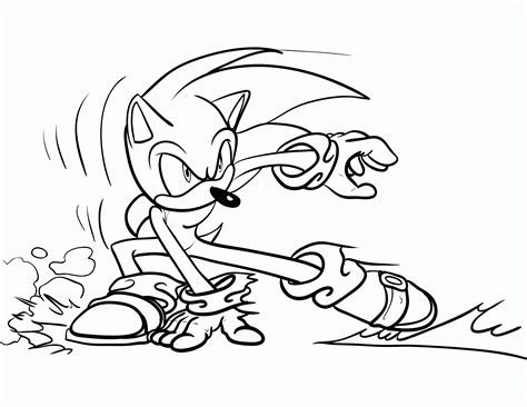 Sonic Running Coloring Page Print Coloring Pages