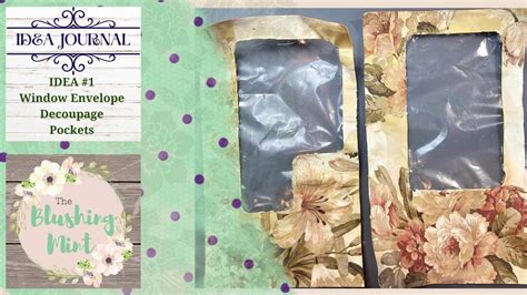 An Idea Journal Idea Window Envelope Decoupaged Pocket Youtube