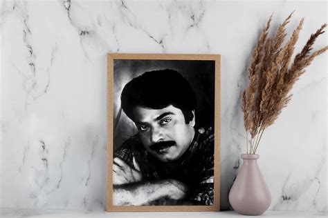 Vintage Mammootty Wall Framed Poster