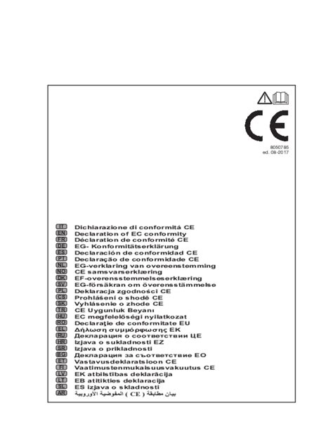 Fillable Online Declaration Of Ec Conformity Attestation De Conformit