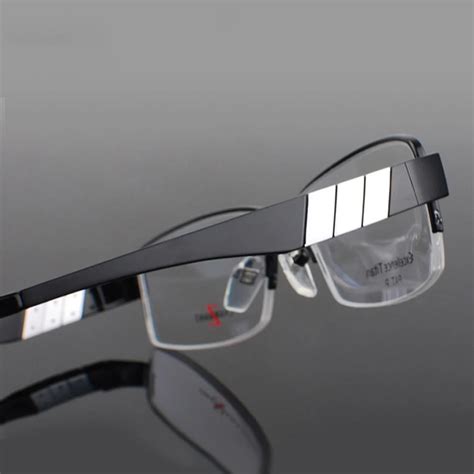 Vazrobe Titanium Glasses Frame Men Spring Hinge Eyeglasses Man Wide