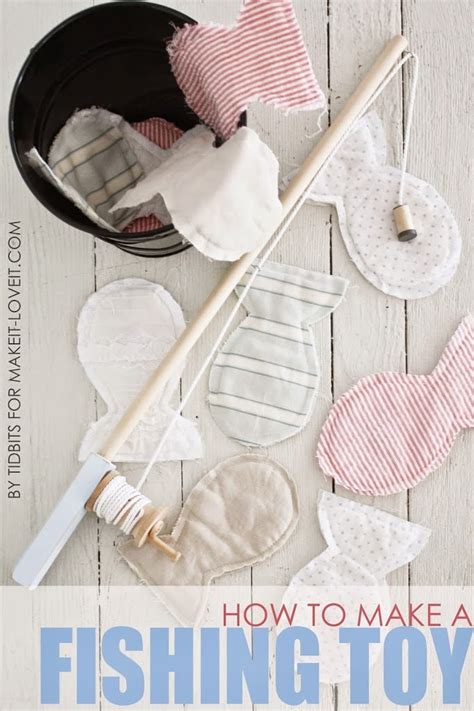 How to Make a Fishing Toy | Fabric Fish and Wooden Reel - Tidbits