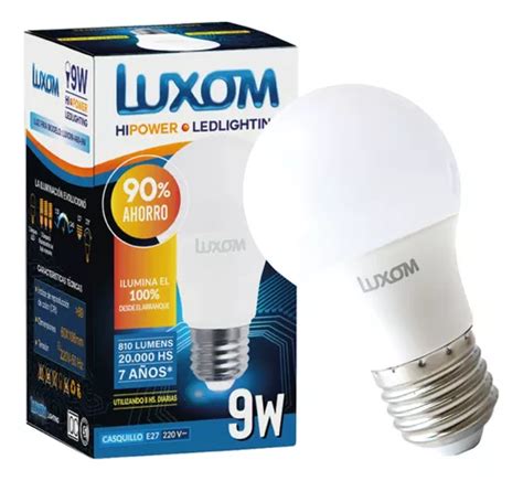 Lampara Led W A Bulbo Luz Fria X Unidades