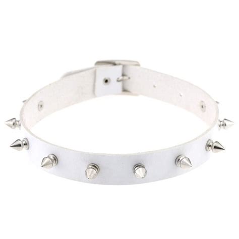 wisegoods luxe leder ketting met spikes choker kettingen leer