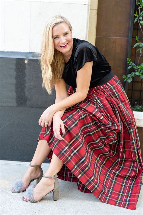 The Plaid Skirt You Need This Holiday Season Plaid Skirts Dress