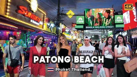 [4k] 🇹🇭 Walking Through Patong Beach To The Madness Of Bangla Road Phuket’s Wild Side 2024