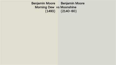 Benjamin Moore Morning Dew Vs Moonshine Side By Side Comparison