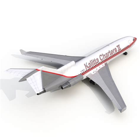 Boeing 727 100 Private Kalitta Air Rigged Modelo 3D Modelo 3D 149