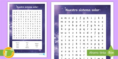 Sopa De Letras Nuestro Sistema Solar Teacher Made