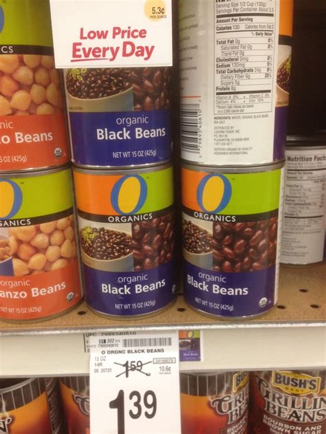 Organic Black Beans From Organics At Safeway Servings Per Serving