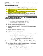 Measuring Gene Regulation Protein DNA Interactions Docx MCB 2050