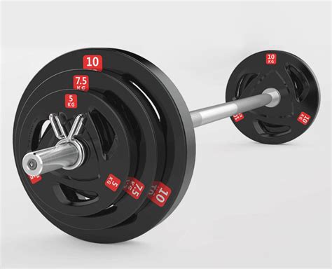 Barbell Weight Plates Rubber Coated Barbell Black Rubber Bumper Plates ...