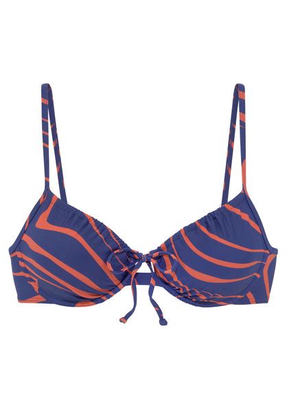 Buffalo Bügel Bikini Top Dune blau orange Cup C 42