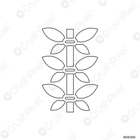 Bamboo Icon Outline Style Stock Vector Crushpixel