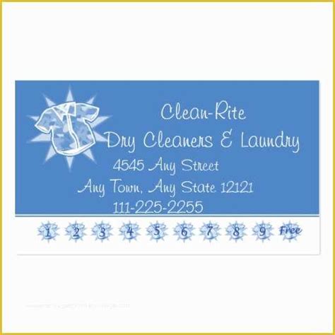 Free Customer Loyalty Punch Cards Templates Of Dry Cleaner Laundry