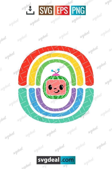 Cocomelon Rainbow Svg Svg Free Files Free Svg Vector File Svg File File Free Vinyl Wall