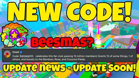 UPDATE NEW CODE And BEESMAS SOON Bee Swarm Simulator YouTube