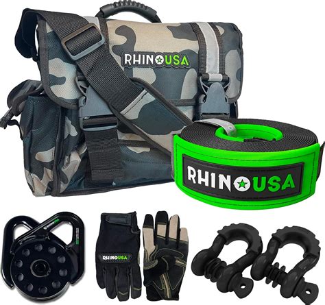 Amazon Rhino USA Ultimate Tow Strap Recovery Kit 31 518lb Break