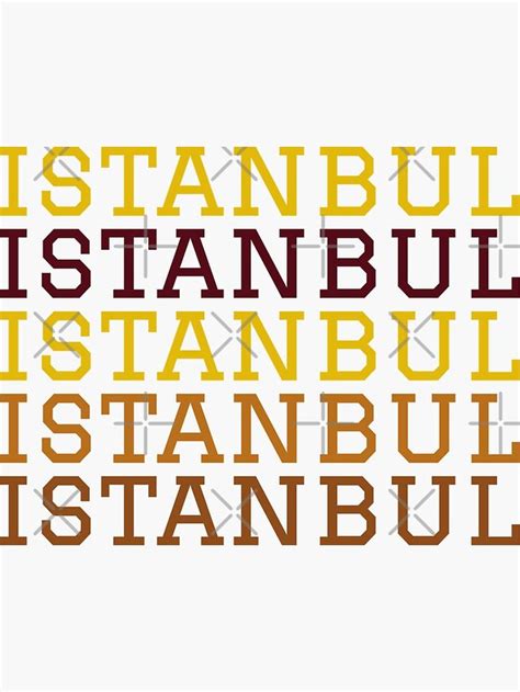 Istanbul Orange And Brown Colors Sticker For Sale By Languagedreamer