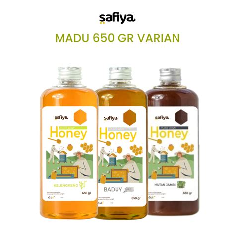 Jual Safiya Madu Murni Gram Series Varian Raw Honey Shopee Indonesia