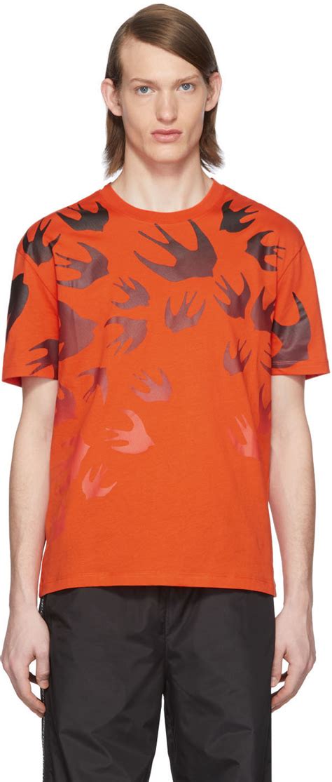 McQ Alexander McQueen 橙色 Swallow T 恤 SSENSE