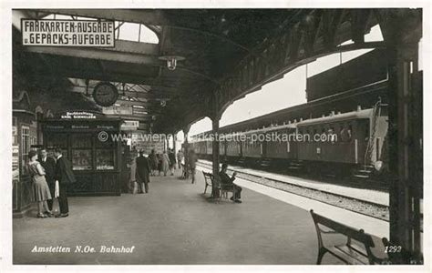 Fotokarte Amstetten Bahnhof 1939 Wiener Werkstätte Postkarten