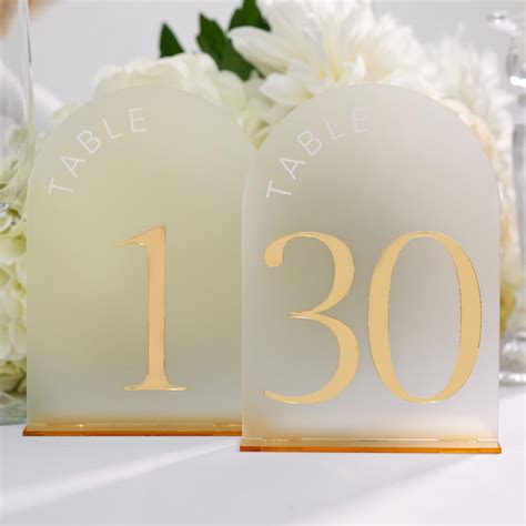 Daphieandmae Gold Table Numbers Double Sided Acrylic